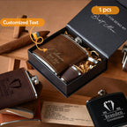 Personalized Flask For Men, Customized Engraved Groomsman And Best Man Gift, Wedding Flask For Groom, Dad, Boyfriend, And Husband, Unique Groomsman Proposal Gift For Bachelor Party, Monogrammed Flask Gift Set, Father's Day Gift
