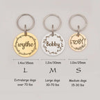 Personalized Stainless Steel Dog Tag, Laser Engraved Pet ID