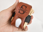 Personalized Golf Ball Bag, Mini Golf Ball Holder, Leather Golf Ball Bag, Stylish Pouch for Golf Balls, Tees Holder, Great Golf Gifts