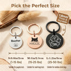 Personalized Stainless Steel Dog Tag, Laser Engraved Pet ID