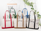 Embroidered Personalized Tote Bag, Monogram Tote Bag, Gift for Her, Gift for Mom, Bridesmaid Gift, Bride Gift, Travel Bag, Teacher Gifts