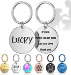Personalized Stainless Steel Dog Tag, Laser Engraved Pet ID