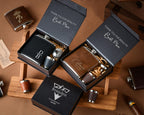 Personalized Flask For Men, Customized Engraved Groomsman And Best Man Gift, Wedding Flask For Groom, Dad, Boyfriend, And Husband, Unique Groomsman Proposal Gift For Bachelor Party, Monogrammed Flask Gift Set, Father's Day Gift