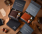 Personalized Flask For Men, Customized Engraved Groomsman And Best Man Gift, Wedding Flask For Groom, Dad, Boyfriend, And Husband, Unique Groomsman Proposal Gift For Bachelor Party, Monogrammed Flask Gift Set, Father's Day Gift