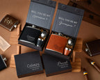 Personalized Flask For Men, Customized Engraved Groomsman And Best Man Gift, Wedding Flask For Groom, Dad, Boyfriend, And Husband, Unique Groomsman Proposal Gift For Bachelor Party, Monogrammed Flask Gift Set, Father's Day Gift