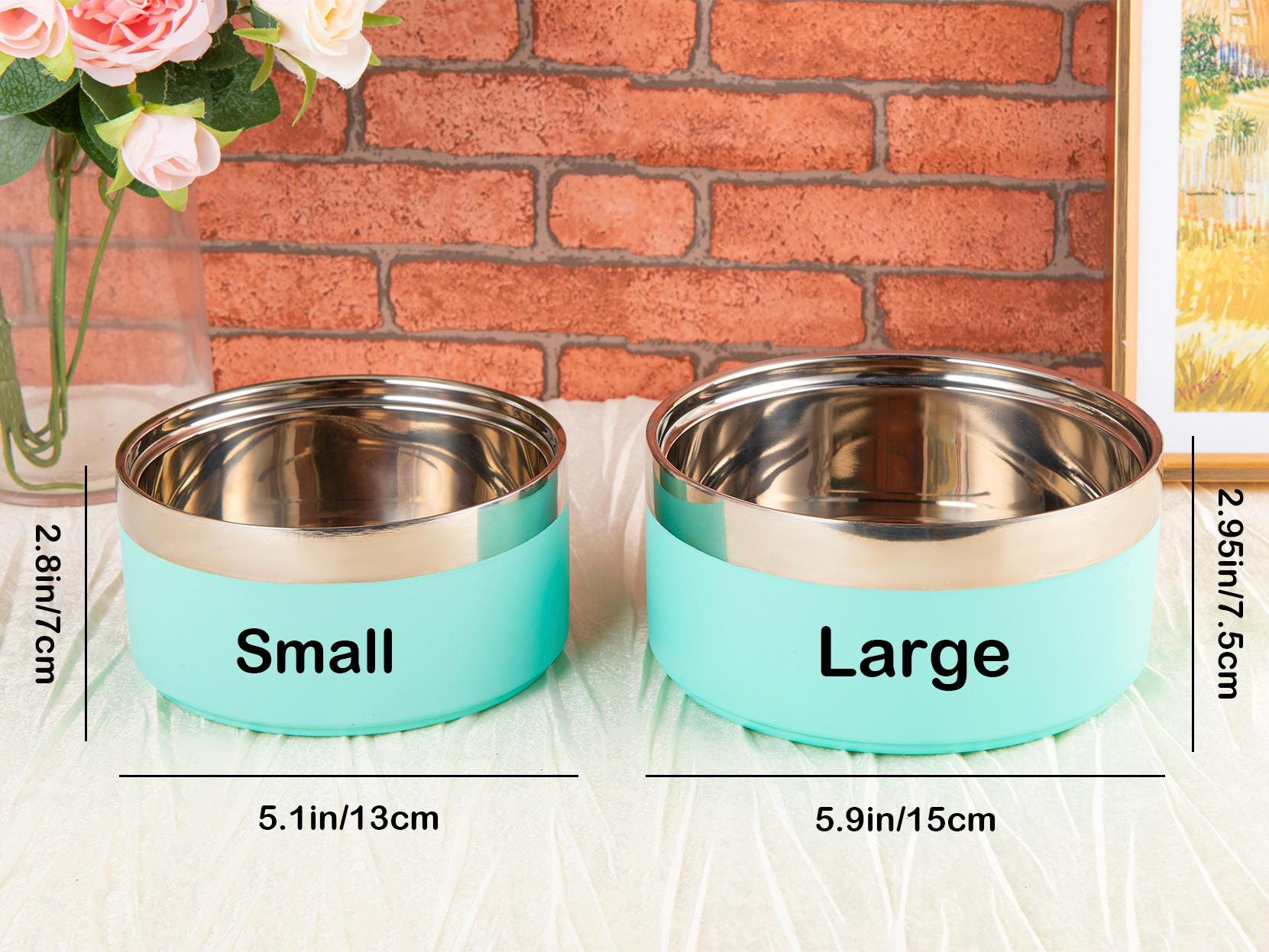 Engraved Stainless Steel Pet Bowl: Custom Insulated Dog & Cat Food and Water Bowl