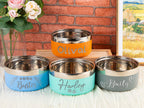 Personalized Stainless Steel Pet Bowl: Custom Cat & Dog Food Water Feeder