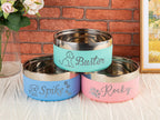 Engraved Stainless Steel Pet Bowl: Custom Insulated Dog & Cat Food and Water Bowl