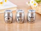 Personalized Mini Cremation Urn: Engraved Stainless Steel Ashes Keepsake