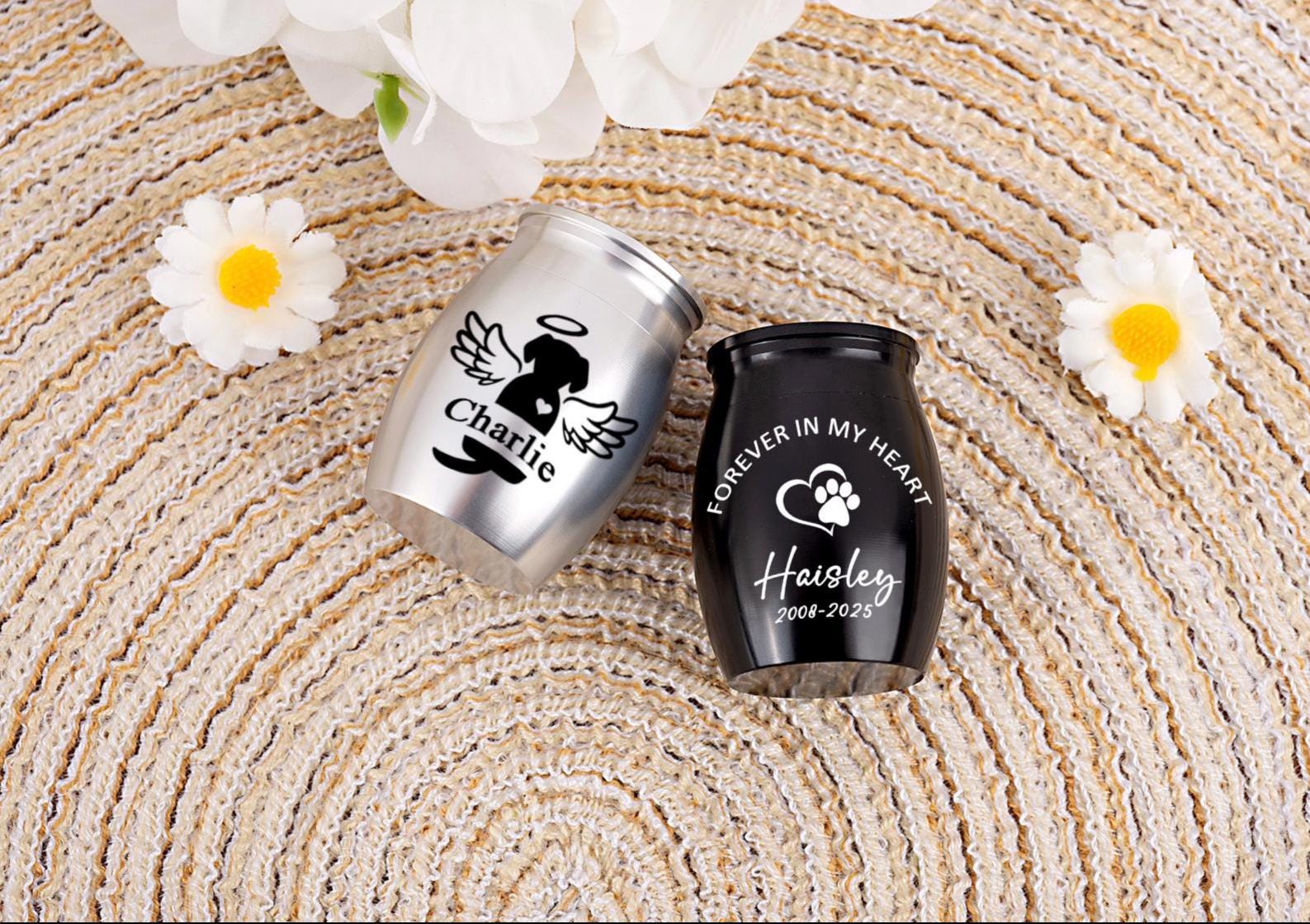 Personalized Tree of Life Mini Cremation Urn: Stainless Steel Memorial