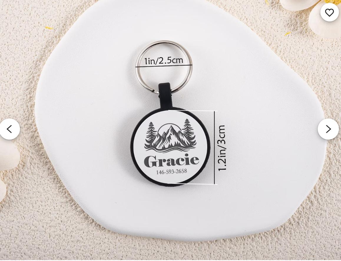 Personalized Silent Silicone Dog Tag: Engraved Pet ID, Custom Text