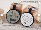 Personalized Silent Silicone Dog Tag: Engraved Pet ID, Custom Text