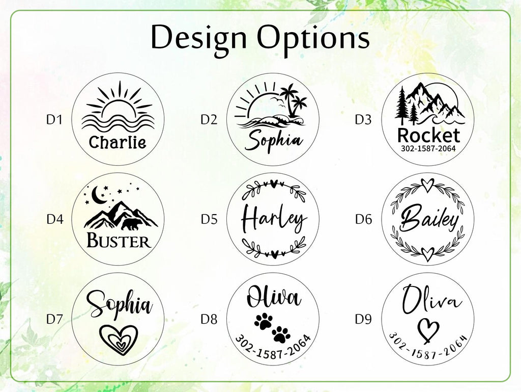 Personalized Silent Silicone Dog Tag: Engraved Pet ID, Custom Text