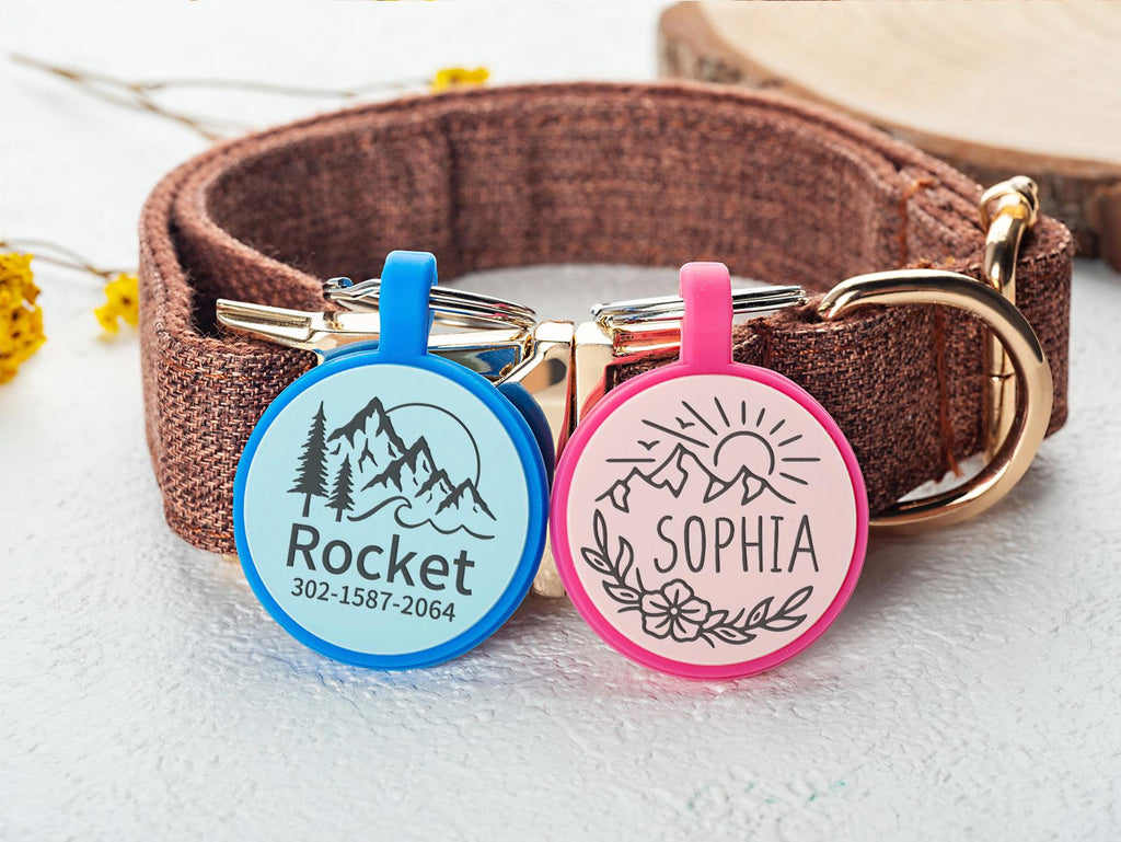 Personalized Silent Silicone Dog Tag: Engraved Pet ID, Custom Text
