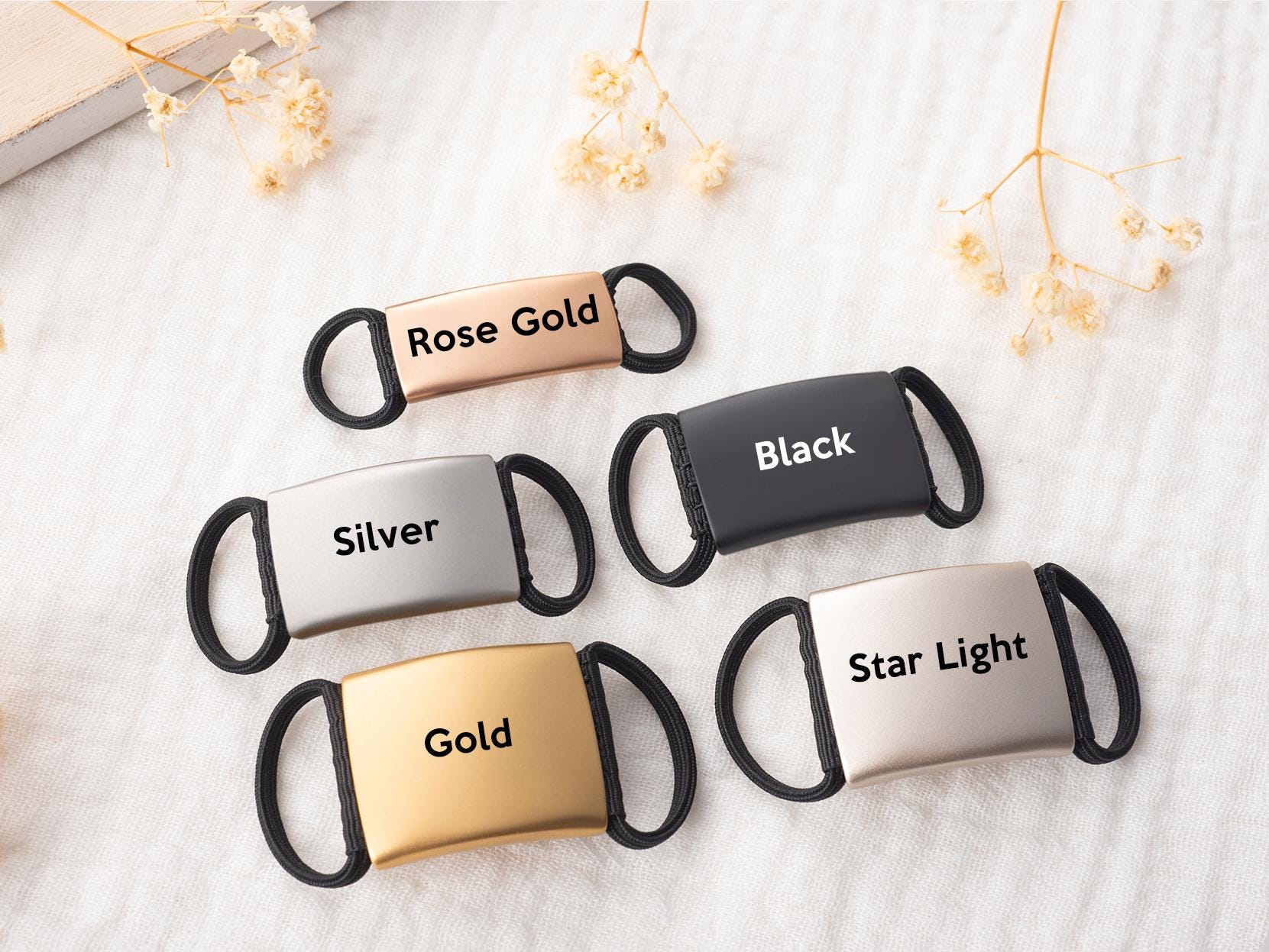 Silent Slide-On Pet ID Tag, Personalized Stainless Steel Dog Cat Collar Tag