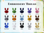 Personalized Embroidered Seersucker Easter Basket with Bunny Ears