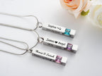 Personalized Cremation Urn Necklace: Engraved Memorial Jewelry for Ashes (Stainless Steel)