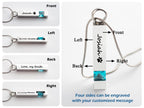 Personalized Cremation Urn Necklace – Stainless Steel Twisted Bar Memorial Pendant