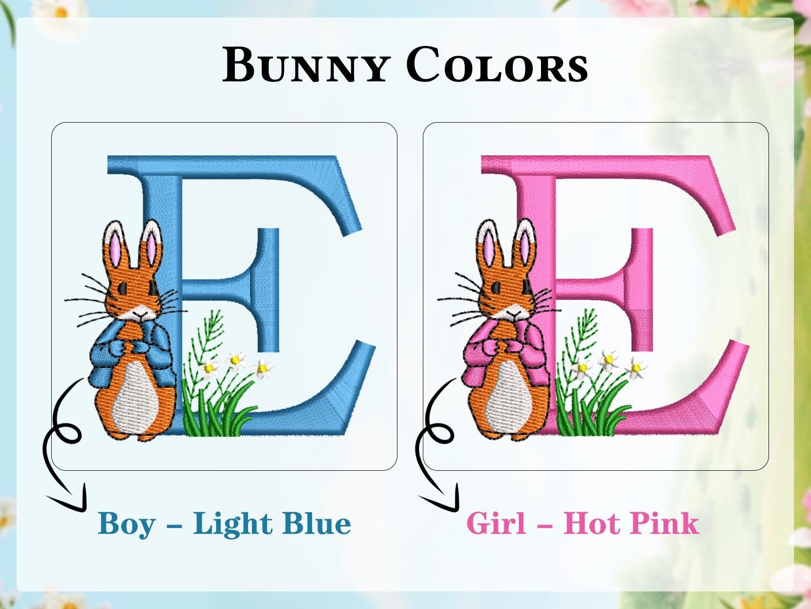 Personalized Embroidered Seersucker Easter Basket with Bunny Ears