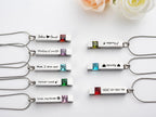 Personalized Cremation Urn Necklace – Stainless Steel Twisted Bar Memorial Pendant