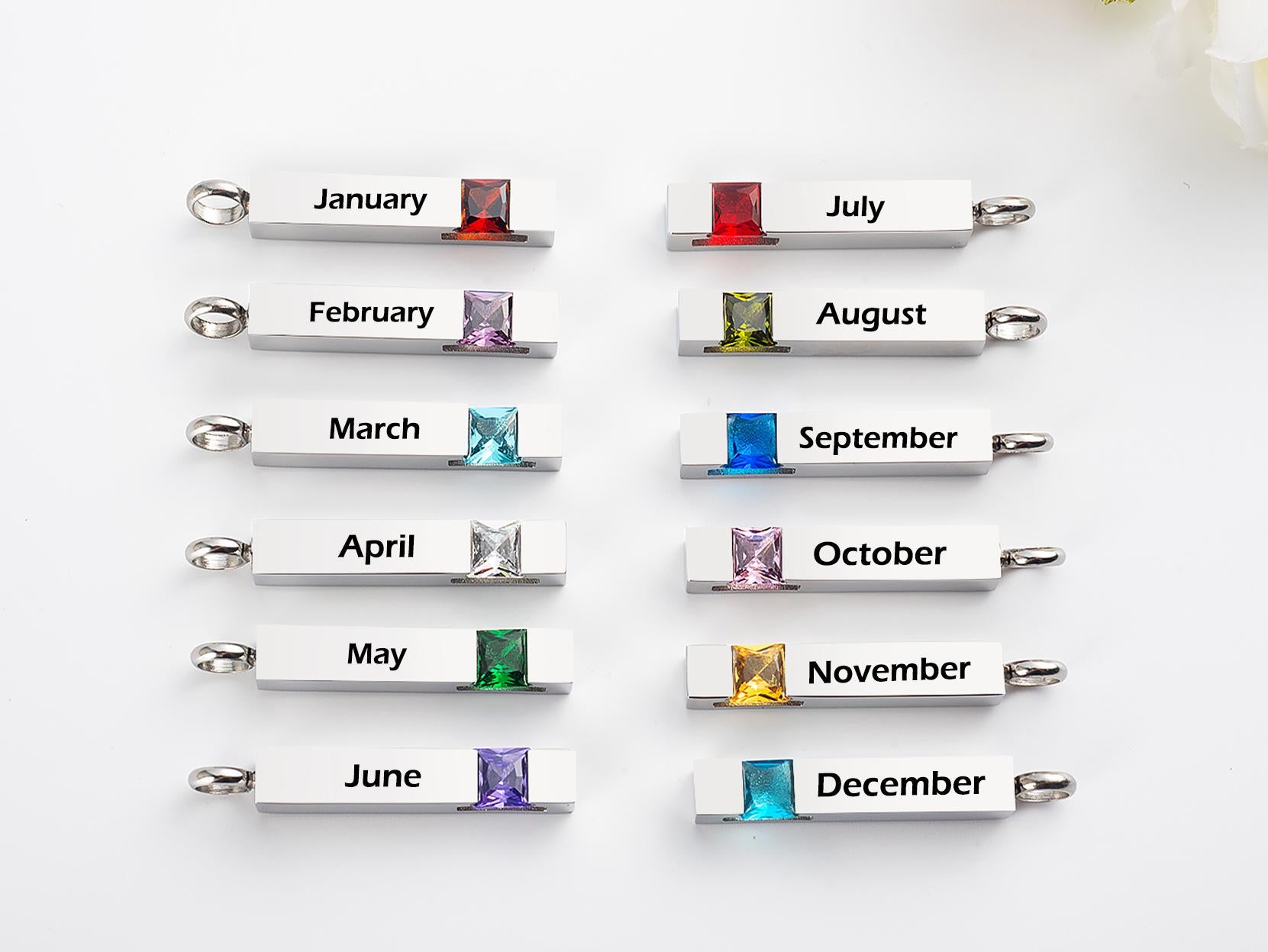 Personalized Cremation Urn Necklace: Engraved Memorial Jewelry for Ashes (Stainless Steel)