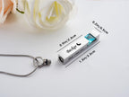 Personalized Cremation Urn Necklace: Engraved Memorial Jewelry for Ashes (Stainless Steel)