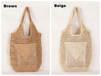 Personalized Raffia Beach Tote Bag, Hand-Woven Straw Bag, Embroidered Initials, Bridesmaid Gift
