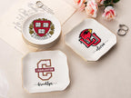 Custom University College Logo Ring Dish, Personalized Graduation Gift for Her, Class of 2026 Graduation University Trinket Dish, Dorm Decor