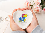 Custom University College Logo Ring Dish, Personalized Graduation Gift for Her, Class of 2026 Graduation University Trinket Dish, Dorm Decor