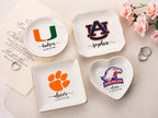 Custom University College Logo Ring Dish, Personalized Graduation Gift for Her, Class of 2026 Graduation University Trinket Dish, Dorm Decor