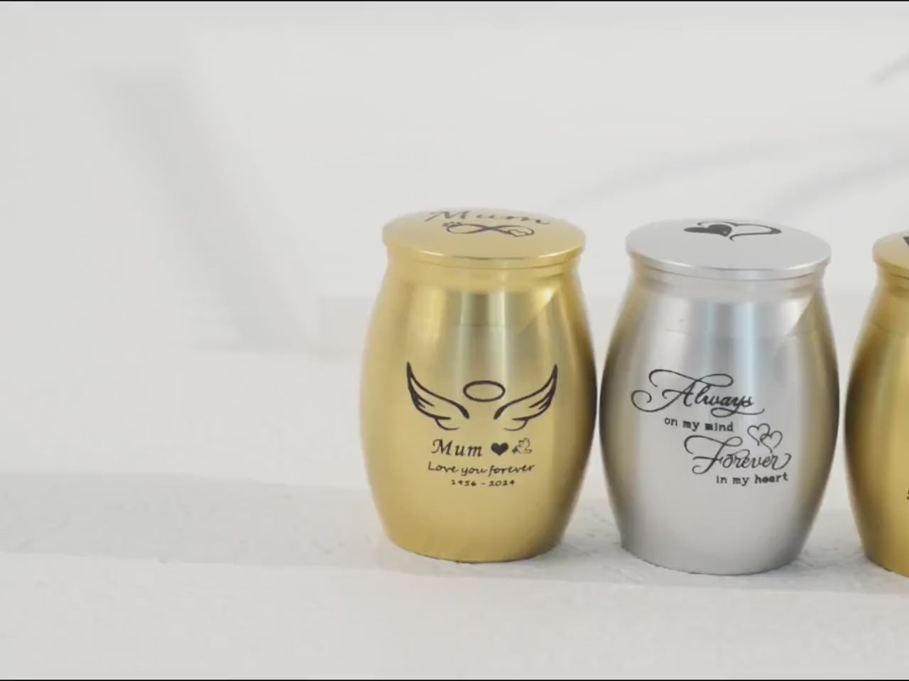 Personalized Tree of Life Mini Cremation Urn: Stainless Steel Memorial